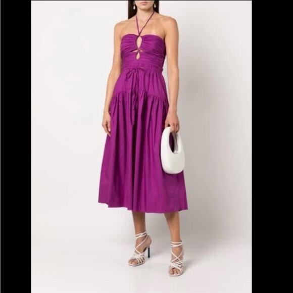 Ulla Johnson Ella Cotton Poplin Halter Neck Dress Size 10